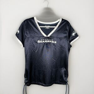 Seattle‎ Seahawks Women’s Jersey Size XL Lace Up V-neck And Side Details